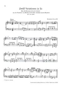12 variations sur Je suis Lindor - W.A. Mozart